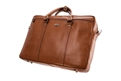 Cogniac leather shoulder laptop bag KILBRIDGE