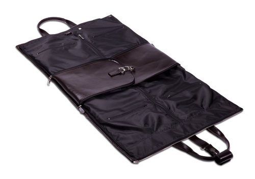 Genuine leather men's garment bag SL18 Harlow Brown