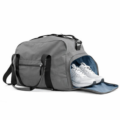 Materiałowa sportowa torba na trening SM06 Moira - szara