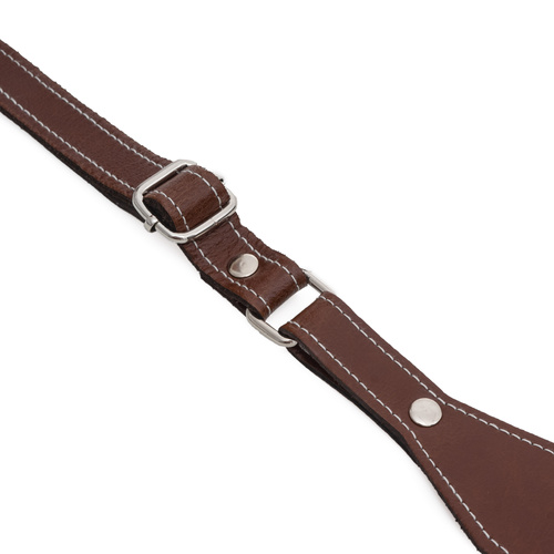 Personalised neck camera strap SA48 brown vintage