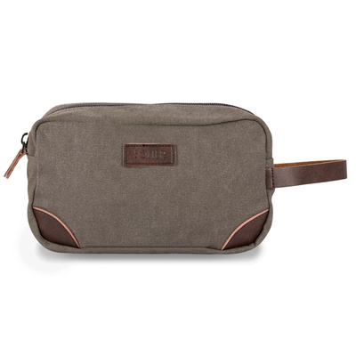 Men's canvas beauty bag SK05 SOLIER dark brown