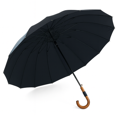 Duży parasol przeciwdeszczowy rodzinny - czarny