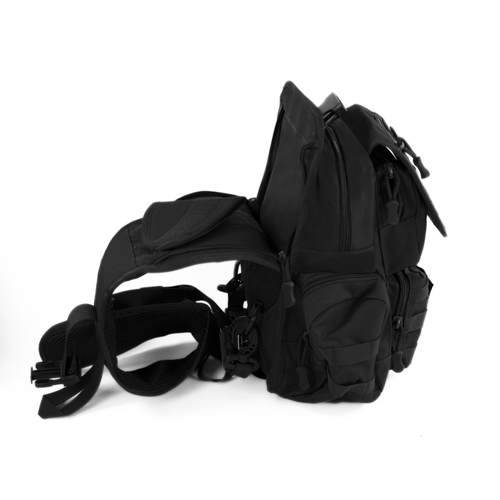 Genuine leather woman's laptop bag FL25 black with snake pattern