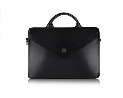 Leather woman's laptop bag FL15 Positano black