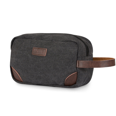 Men's canvas beauty bag SK05 dark grey