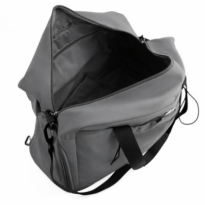 Torba weekendowa podróżna skórzana Solier SL39 Astrin czarna 