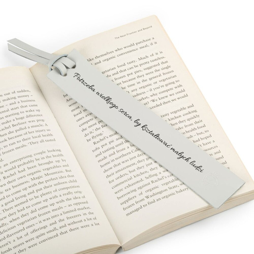 Personalized leather bookmark red