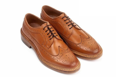 Genuine leather elegant Brogue Shoes Goodyear Welted