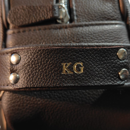 Personlised genuine leather men's beauty bag SK04