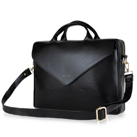 Leather woman's laptop bag FL15 Positano black