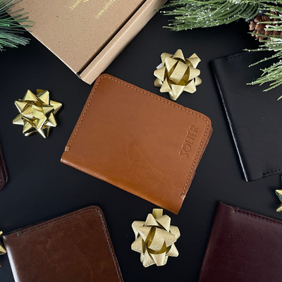 Slim leather men's wallet SOLIER SW11 SLIM LIGHT BROWN