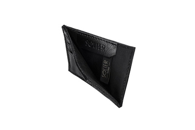 Slim leather men's wallet card holder SOLIER SA13 