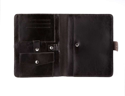 Genuine leather men's organiser Solier SA21 brown