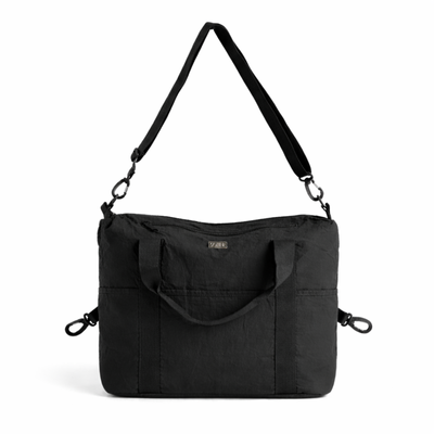 Duża materiałowa torba damska sportowa Solier FB55 Viona - czarna