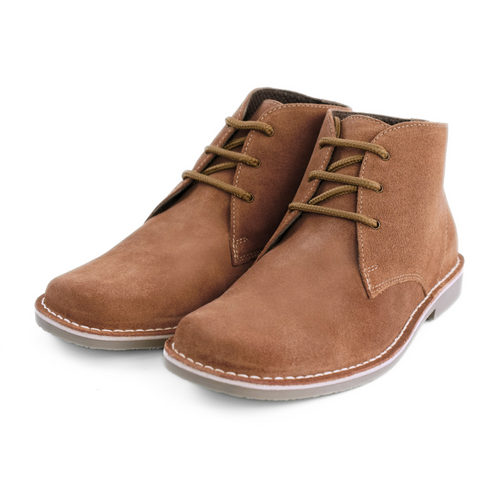 Men's stylish leather Chukka shoes / boots dark brown M467DBS