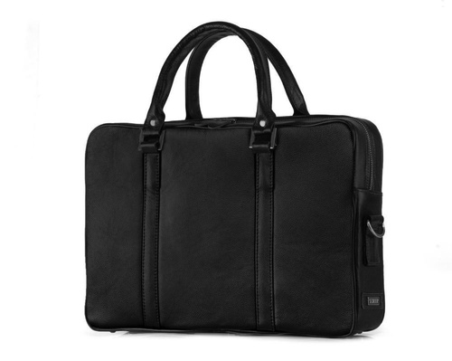 Genuine leather laptop bag Solier SL25 Harvey black