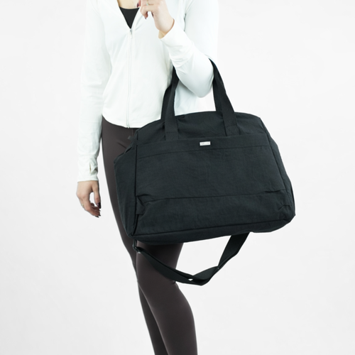 Genuine leather woman's laptop bag FL25 black with snake pattern