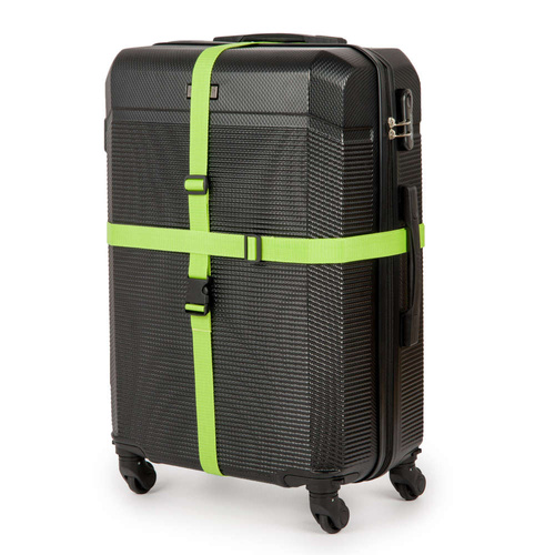 Security luggage strap set for suitcase SA50 lime