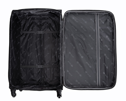 Medium soft luggage M Solier STL1651 black-green