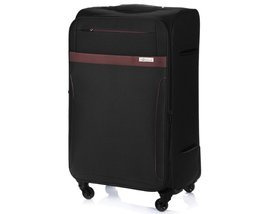 Large soft luggage L Solier STL1316 black-brown