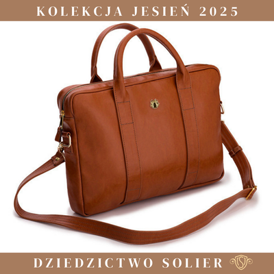 Damska skórzana torba na laptopa Dulce brązowa