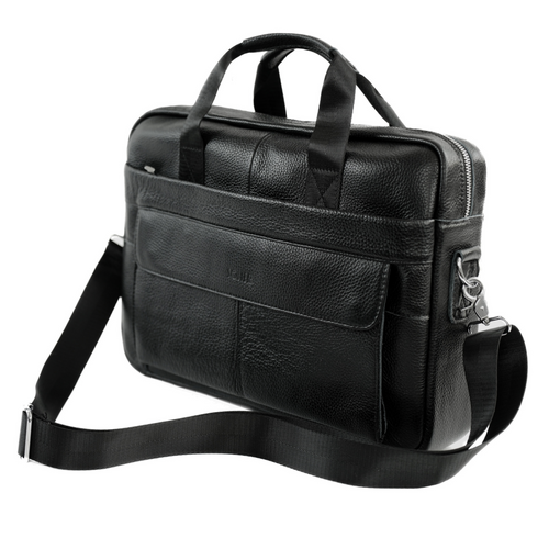 Torba weekendowa podróżna skórzana Solier SL39 Astrin czarna