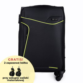 Medium soft luggage M Solier STL1651 black-green