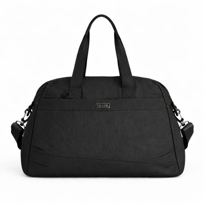 Genuine leather woman's laptop bag FL25 black with snake pattern