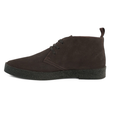 Men's stylish leather Chukka shoes / boots dark brown M467DBS