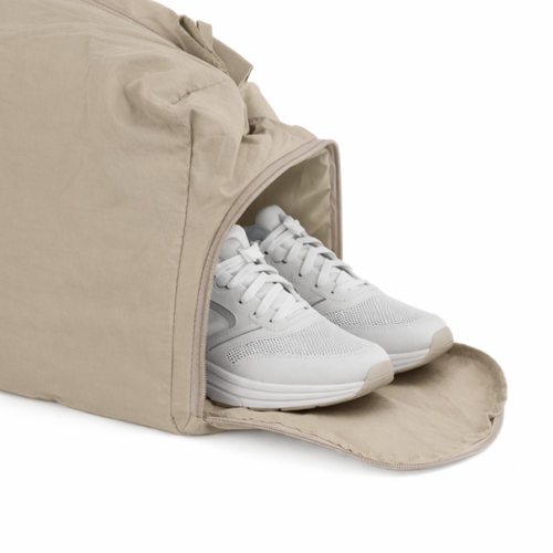 Sportowa torba materiałowa fitness pilates Solier FB53 Teya - beżowa