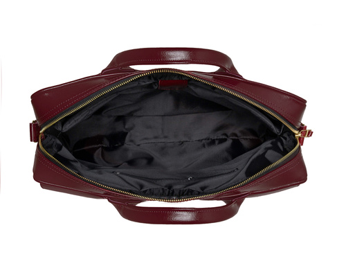 Leather woman's laptop bag FL15 Positano deep red