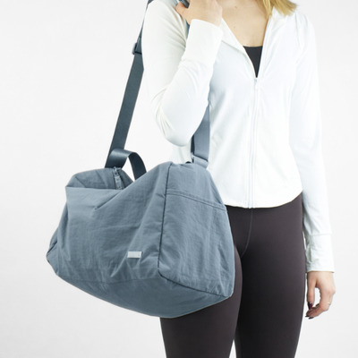 Sportowa torba materiałowa fitness pilates Solier FB53 Teya - błękitna