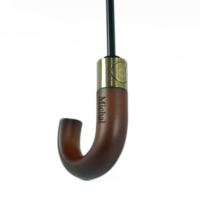 Składany mały parasol z odblaskowymi elementami - czarny