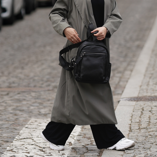 Torba weekendowa podróżna skórzana Solier SL39 Astrin czarna