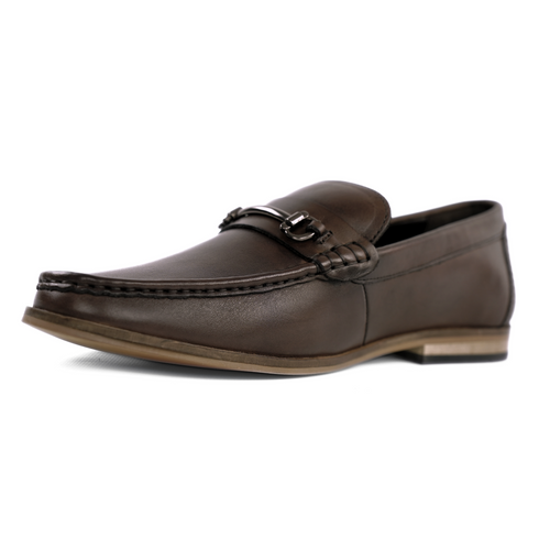 Men's stylish leather Chukka shoes / boots dark brown M467DBS