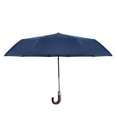 Składany mały parasol z odblaskowymi elementami - granatowy