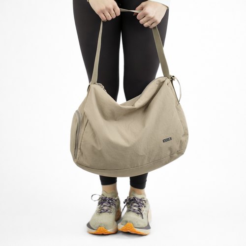 Sportowa torba materiałowa fitness pilates Solier FB53 Teya - beżowa