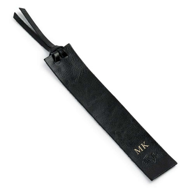 Personalized leather bookmark red