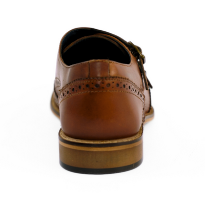Men's stylish leather Chukka shoes / boots dark brown M467DBS