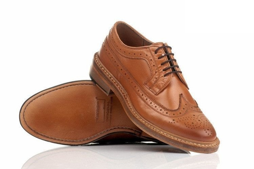 Genuine leather elegant Brogue Shoes Goodyear Welted