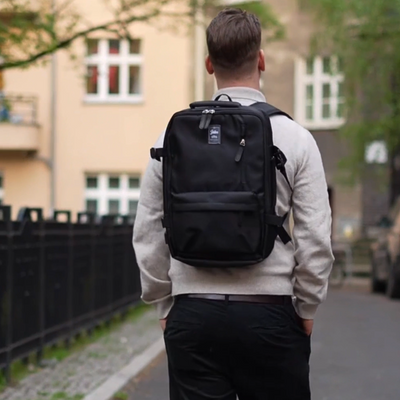 Torba weekendowa podróżna skórzana Solier SL39 Astrin czarna