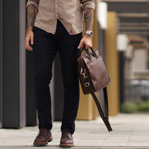 Brown shoulder laptop bag S13