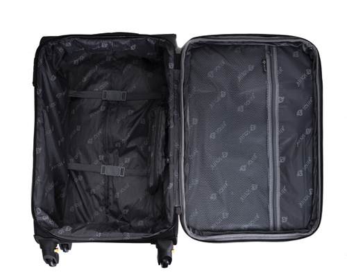 Medium soft luggage M Solier STL1651 black-coffee