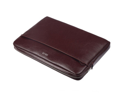 Genuine leather laptop case 15' Solier SA24A Burgundy