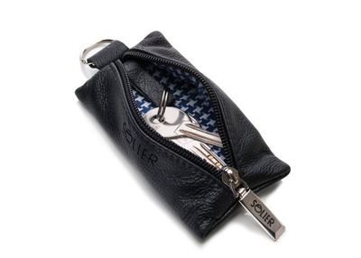 Leather men's key holder SOLIER SA18 BLACK