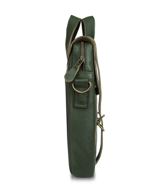 Genuine leather bicycle bag SR03 green