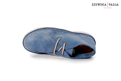 Casualowe damskie półbuty granatowe  DESERT SHOES