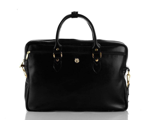 Genuine leather women's laptop bag Marina black