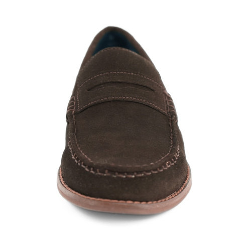Men's stylish leather Chukka shoes / boots dark brown M467DBS