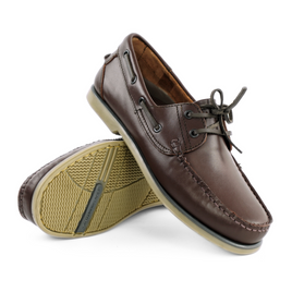 Men's stylish leather Chukka shoes / boots dark brown M467DBS